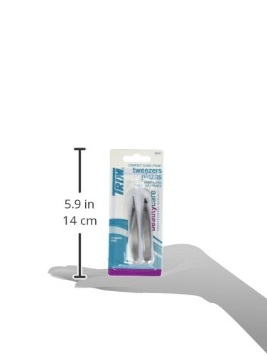 Trim Tweezer Duo, Professional Quality Slant & Point Tweezers for Brow Grooming, Stainless Steel, Removes Unwanted Hair, Easy To Grip, For Women & Men, 2 Piece Set (Pack of 2) - size: 2 Piece Set (Pack of 2)