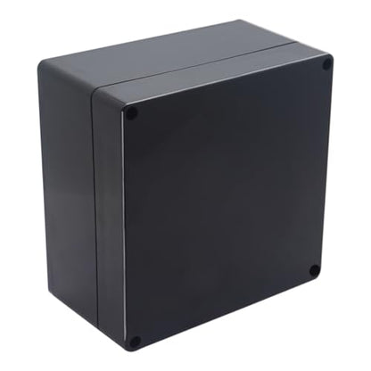 Project Box IP65 Waterproof Junction Box ABS Plastic Electrical Boxes DIY Electronic Project Case Power Enclosure 6.30x6.30x3.54 inch (160 x 160 x90 mm) - color: Black, size: 6.30"x6.30"x3.54"