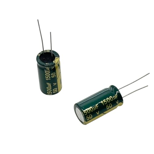 10Pcs 1500uF 50V Aluminum Electrolytic Capacitor, 13x25mm DIP - style: 10Pcs 50V 1500UF
