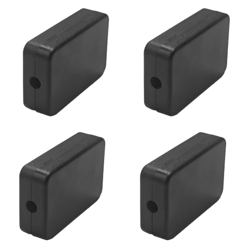 4PCS ABS Plastic Electrical Junction Box with Cover Black Waterproof Project Case for Wire Connection Electronic DIY Enclosure (60x37x17mm) - size: 60x37x17mm