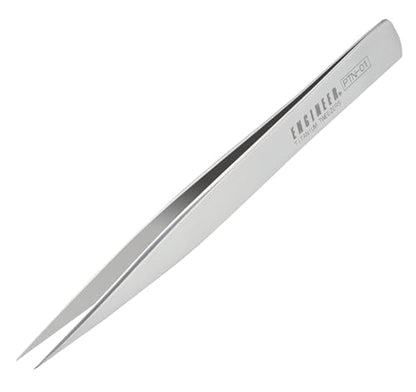 ENGINEER 125mm Titanium Precision Tweezers (AA) Made in Japan, Anti-magnetic, Rust-proof, Lightweight. PTN-01 - style: Standard type: 4.9 inches (125 mm)