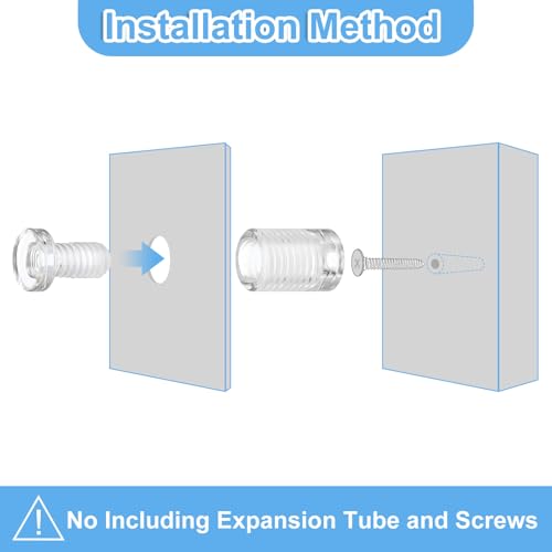 uxcell 4Pcs Sign Standoff Screws, 1/2" x 15/16" Acrylic Wall Standoff Mount Hardware Advertising Glass Standoff Nail Acrylic Nail for Hanging Acrylic Picture Frame Panel Sign - size: 1/2" x 15/16"
