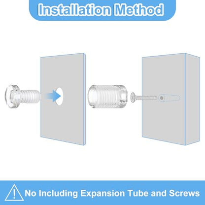 uxcell 4Pcs Sign Standoff Screws, 1/2" x 15/16" Acrylic Wall Standoff Mount Hardware Advertising Glass Standoff Nail Acrylic Nail for Hanging Acrylic Picture Frame Panel Sign - size: 1/2" x 15/16"