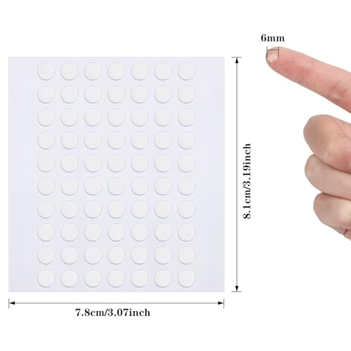 JANYUN 560 Pcs Round Sticky Clear Dots Stickers,6mm Putty Sticky Tack - size: 6mm Round 560pcs