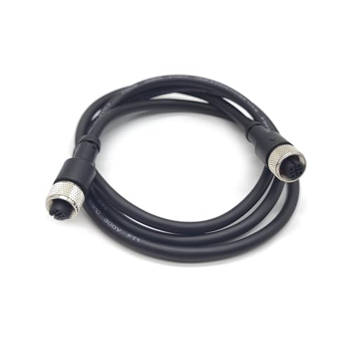 1.64ft M12 5 Pins Female to Female Connector Cable, A Code Straight Molding Cable Double Female Aviation Sensor Electrical PVC Wire 125V 4A AC/DC Industrial Molded Wire AWG22 (0.5Meter) - size: 1.64ft