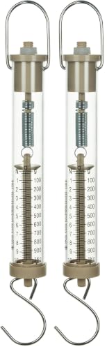 EISCO Newton Force Meter Spring Scale - Max Capacity 10N, 1 kg, Dual Scale Labeled. (Pack of 2) - size: 1 x 1.3 x 9.5 inches (Pack of 2)