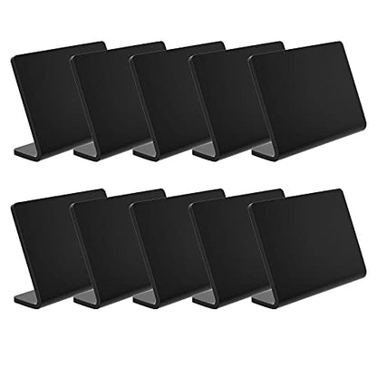 AITEE 10 Pack Acrylic Mini Chalkboard Signs Small Blackboards L-Shaped - style: L-Black 10