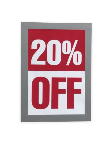 Durable Duraframe Sign Holder, Self-Adhesive, Silver, Half-Letter, 2 Pack - color: Silver, size: Half-Letter, 5-1/2" x 8-1/2"