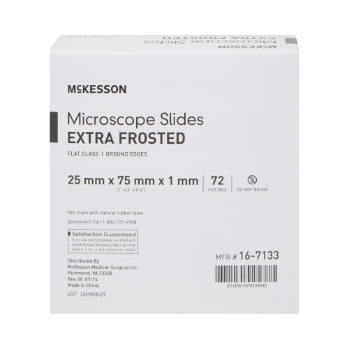 McKesson Microscope Slides, Flat, 25 x 75 x 1 mm, 1440 ct