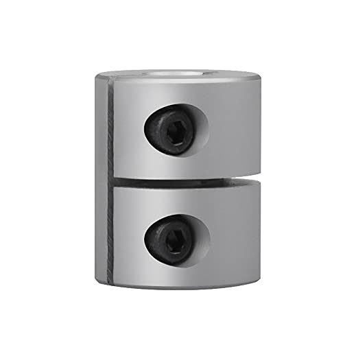 Rigid Shaft Coupling, 6.35mm to 8mm Bore, D20xL25mm Aluminum Alloy - size: bore 6.35mm to 8mm