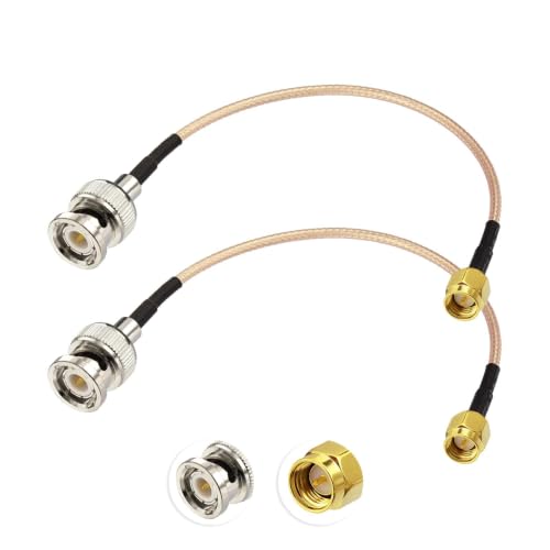 Superbat SMA to BNC Adapter 6inch 2Pcs BNC Male to SMA Male Connectors RG316 Coaxial Cable 50ohm for Scanner Antenna Handheld Ham Radio SDR Walkie Talkie Wireless LAN Devices etc. - color: sma male to bnc male straight 6inch