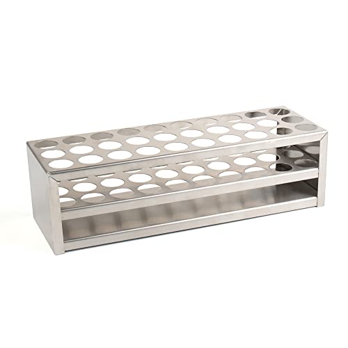30Holes(3×10) Test Tube Rack Holder, Stainless Steel Test Tube Drying Rack, Suitable for Tubes of Dia.≤21mm, IN-TTRS30B - style: 30Holes, Dia.≤21mm