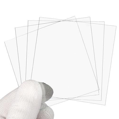 PATIKIL 76x76mm Glass Streak Plate, 6pcs Lab Glass Slides Microscope Glass Slides Optical Optically Clear Glass Slides Smooth Edges High Transparency Transparent Uniform Thickness - size: 76x76mm