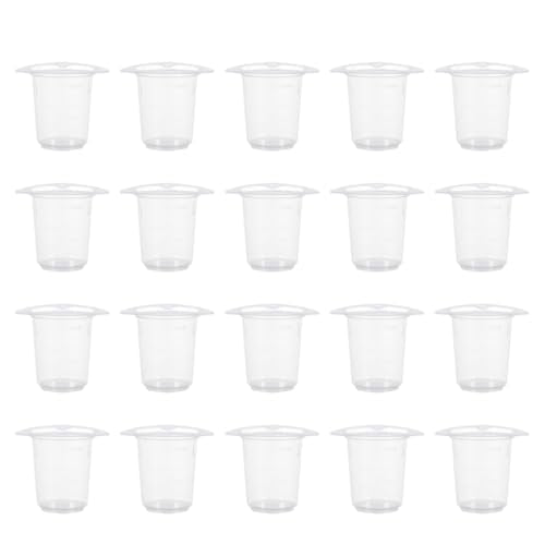 IMIKEYA 20 Pack 50 mL Plastic Graduated Measuring Beakers
