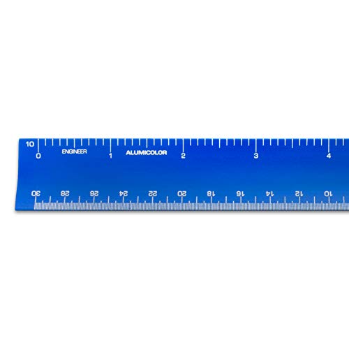 Alumicolor 6-inch Aluminum Engineer Hollow Scale for School, Office, Art and Drafting, 6IN, Blue - color: Blue, size: 6IN, style: Engineer
