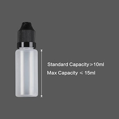 Eau Plastic Thin Tip Dropper Bottles 15ml Squeeze Dropper 50PCS BPA Free