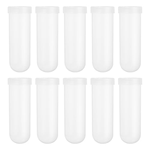 PATIKIL 100ML Plastic Centrifuge Tubes, 10 Pcs Round Bottom Centrifuge Tube with Screw Caps and Graduated Marks Writing Area for Laboratory Liquid, Clear