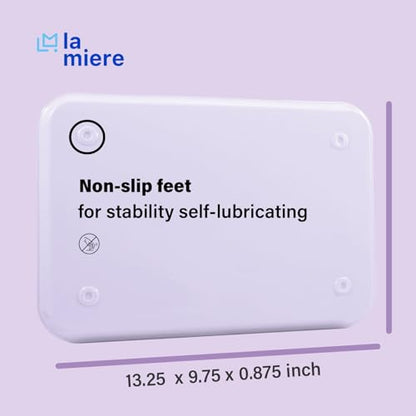 LA MIERE 1Pcs Autoclavable Dental Procedure Tray Lockable Set up Flat Trays Size B (Ritter),Plastic Instrument B-Lok Flat Trays, 13.25 x 9.75X 0.875 Inches (1, Gray Lilac) - color: Gray Lilac, size: 1