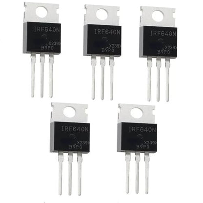 5PCS IRF640 Power N-Channel MOSFET Transistor 55V 110A TO-220 - color: IRF640-TO-220-5pcs