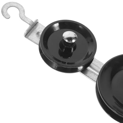 10-Piece Mechanics Pulley Block Set - Heavy Duty Metal Fixed & Movable Pulleys with Ropes, Hooks, STEM Physics Lab Science Kit & Simple Machines Teaching Equipment - size: 12.00X4.00X1.00CM