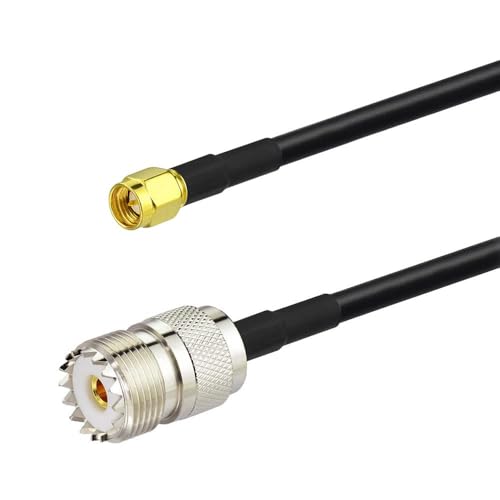 Superbat SMA to SO239 UHF Cable 3ft SMA Male to PL259 Female Jumper RG58 Coax Cable for Spectrum Analyzers CB/HAM Radio Scanner Antenna Analyzer Dummy Load etc. - color: sma male to so239 3ft