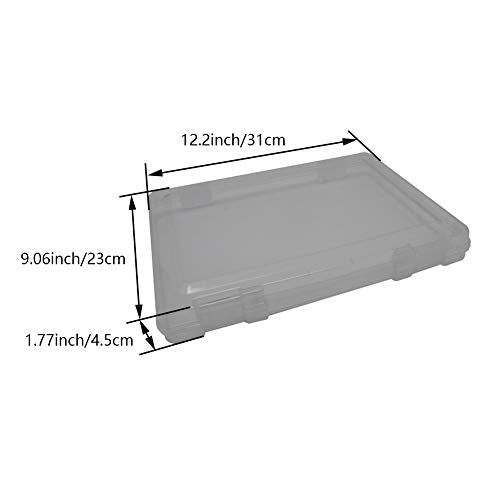 Utoolmart Tool Box Tools Organizer, Plastic Hardware Box Storage for Hardware, Screws, Bolts, Nuts, Nails, Beads, Jewelry 12.2 x 9.1 x 1.8 inches Translucent 1 Pcs - size: G564 Part box 1pcs