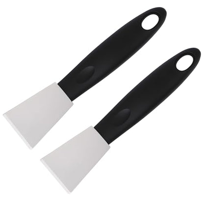 2pcs 3D Printer Scraper Set, Stainless Steel Straight Head Print Scraper with Non-Slip Plastic Grip Professional Metal 3D Printer Bed Accessories Spatula Tool for Model Removal