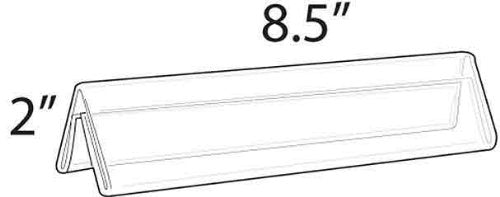 Azar Displays 192802 8.5-Inch Width by 2-Inch Height Two-Sided Nameplate, 10-Pack - size: 8.5 in. W x 2 in. H