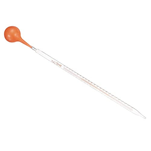 PATIKIL Graduated Dropper Pipettes Kit, 25ml Borosilicate Glass Pipette with Rubber Squeeze Bulb for Transfer Liquid for Lab, Chemistry, Clear - size: 25ml
