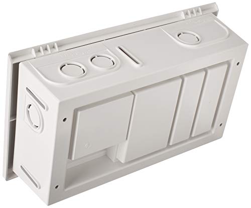 Leviton 9.01" Compact Structured Media Enclosure with Cover, White, 47605-MDU