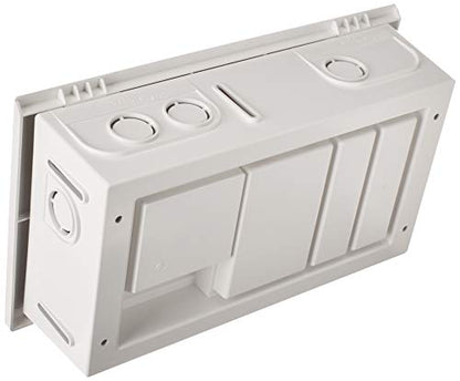 Leviton 9.01" Compact Structured Media Enclosure with Cover, White, 47605-MDU
