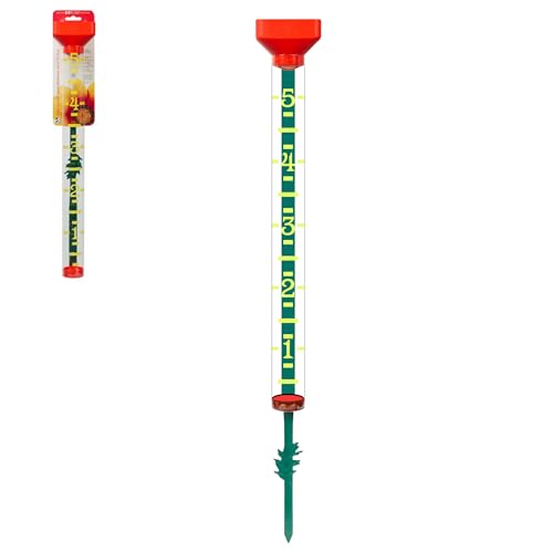 Headwind EZRead 21” Giant Professional Outdoor rain Gauge, USA Made Heavy Duty All Weather Freeze Proof Stake or mountable with Float, Red (820-1002RED) - color: Red, size: 21-Inch