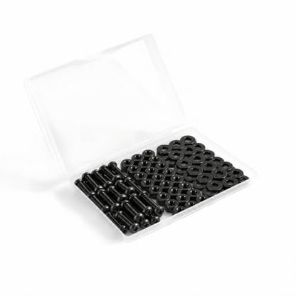 #6-32 x 1-1/2" (20 Sets) Pan Head Machine Screws Nuts Washers Assortment Kit, Black Oxide 304 Stainless Steel Phillips Drive Full Thread - size: #6-32 x 1-1/2"