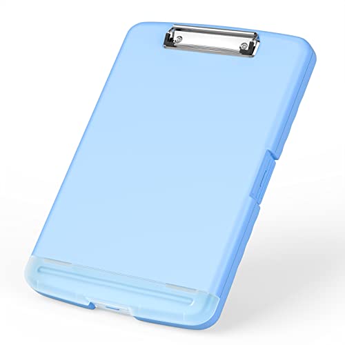 Rimilak Clipboard with Storage, 8.5 x 11'' High Capacity Clip Board, Blue - color: Blue