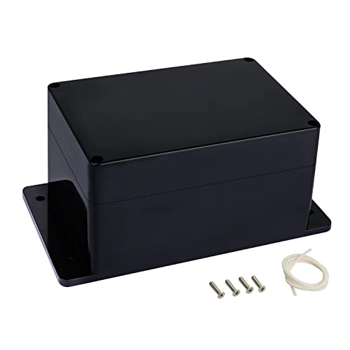 Junction Box IP65 Waterproof Dustproof ABS Plastic Universal Electric Project Enclosure with Fixed Ear Black 6.3x4.3x3.5 inch (1pc) - size: 6.3"x4.3"x3.5"(1 pack)