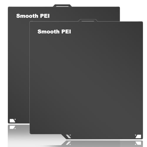 1 PCS Double-Sided Smooth PEI Build Plate for Elegoo Centauri Carbon & Centauri Carbon 2, Mirror Finish Spring Steel Bed, for PLA/PETG/ABS, Flexible Magnetic Removable 3D Printer Platform Black