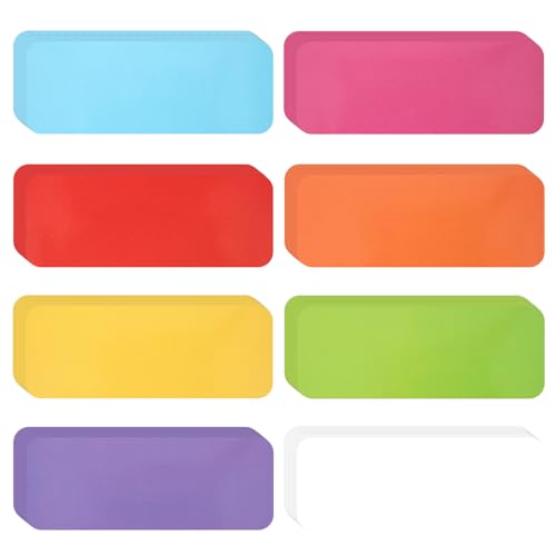 72 Pcs Dry Erase Magnetic Labels, 3.2" x 1.2" 8 Colors - color: Rainbow, size: 3.2 x 1.2 Inch