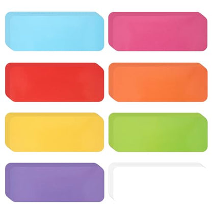 72 Pcs Dry Erase Magnetic Labels, 3.2" x 1.2" 8 Colors - color: Rainbow, size: 3.2 x 1.2 Inch