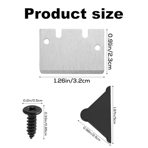 3pcs 3D Printer Cooktop Scrapers for Bambu Lab, 3D Printer Scraper Blades Replacement with 6pcs Screws and 2pcs Protective Cases for Maintaining Cooktop