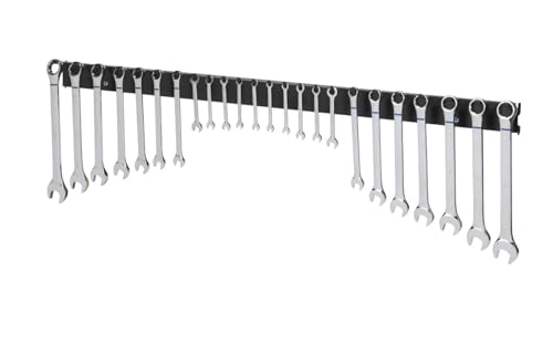 OmniWall Dual Set Wrench Organizer Metal Pegboard Organization System - Red - color: Red