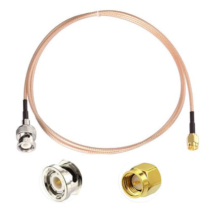 Superbat SMA to BNC Cable 3ft 50ohm RG316 SMA Male to BNC Male Cable 2-Pack - color: Straight cable+right angle cable 3ft