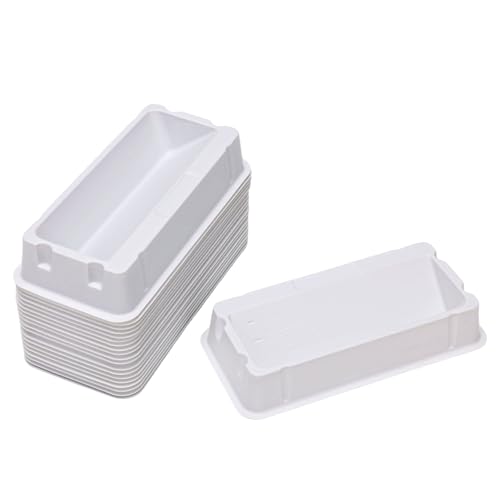 stonylab Reagent Reservoir, 50 ml Polystyrene (PS) Plastic Sample Reservoirs with Graduated Markings, 20 pcs, Laboratory Pipettor Accessories, Disposable Liquid Handling Boat - size: 50 ml