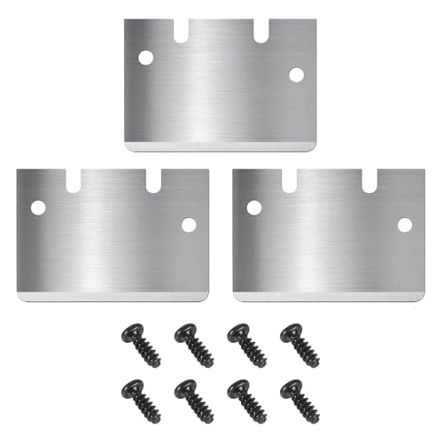3D Printer Cooktop Scrapers Compatible with Bambu Lab A1/X1/P1 Series Anycubic Kobra Series Creality All 3D Printers Build Plate Scraper Blades with 8pcs Screws (3PCS)