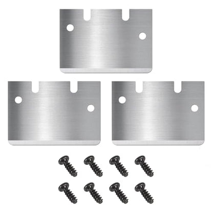 3D Printer Cooktop Scrapers Compatible with Bambu Lab A1/X1/P1 Series Anycubic Kobra Series Creality All 3D Printers Build Plate Scraper Blades with 8pcs Screws (3PCS)