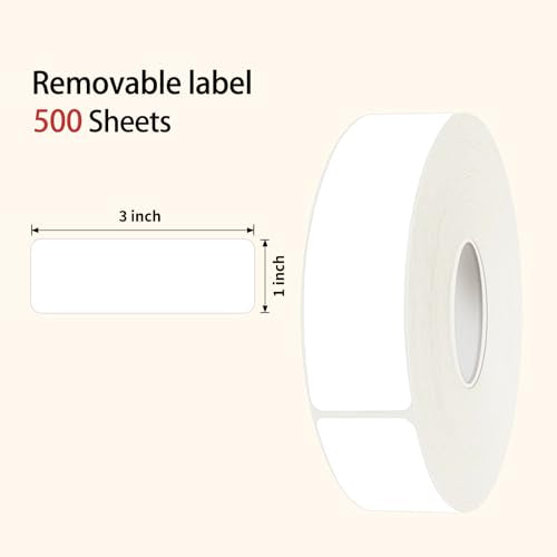 Blank Removable Labels 500 Pcs, White Removable Freezer Labels Water Oil Resistant with Perforation Line for Food Containers Jars (Each Measures 1x 3 inch) - color: White, size: 1 x 3 Inch