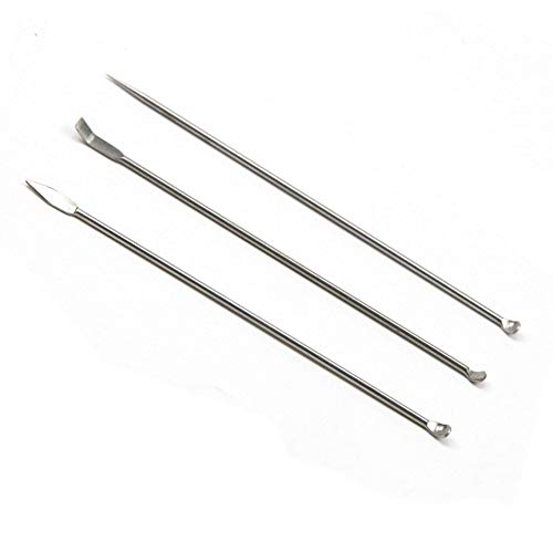 220mm Lab Spoon Spatula Microspatulas Stainless Steel Laboratory Micro Scoop 3Pcs/Set
