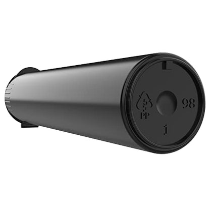 92mm CR Plastic Packaging Pop Top Tubes - Child Resistant Travel Holder Vial Containers - 700 Qty (Black) - color: Black