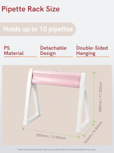 Lab Pipette Stand, Plastic Linear Pipette Holder, A Shape, Pink - color: Pink, size: A Shape