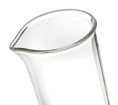 Graduated Cylinder, 2000mL - ASTM, Class A Tolerance ±6.00mL - Protective Collar, Hexagonal Base - Blue Graduations - Borosilicate 3.3 Glass - Eisco Labs - size: 2000mL