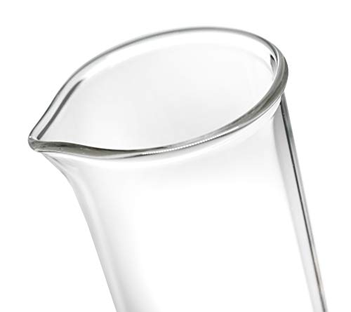 Graduated Cylinder, 25mL - ASTM, Class A Tolerance ±0.17mL - Protective Collar, Hexagonal Base - Blue Graduations - Borosilicate 3.3 Glass - Eisco Labs (Pack of 4) - size: 25mL (Pack of 4)